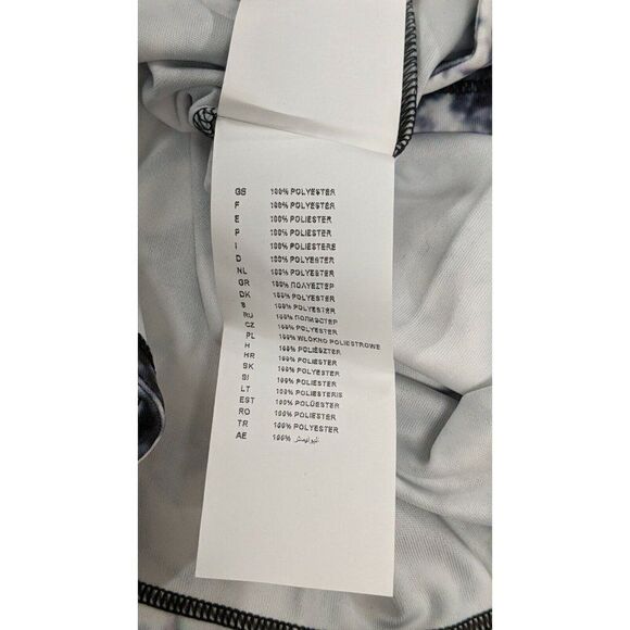 Lotto Italian Sport Design Women Small Black White Batik Mesh Racerback Tank Top - Picture 10 of 10